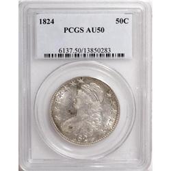 1824 50C AU50 PCGS