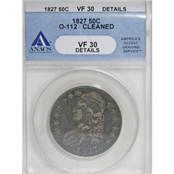 1827 50C Square Base 2 VF30 ANACS