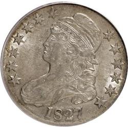 1827 50C Square Base 2 AU53 PCGS