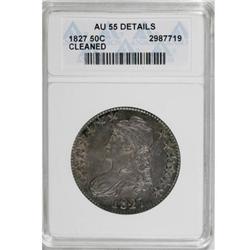 1827 50C Square Base 2 AU55 ANACS