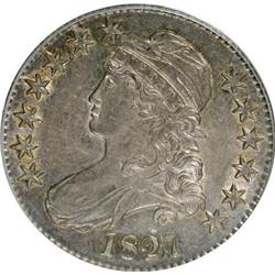 1827 50C Square Base 2 AU58 PCGS