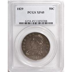 1829 50C Small Letters XF45 PCGS