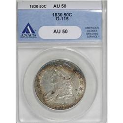 1830 50C Small 0 AU50 ANACS