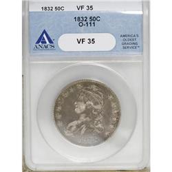 1832 50C Small Letters VF35 ANACS