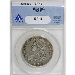 1832 50C Small Letters XF45 ANACS