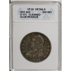 1833 50C VF20 ANACS