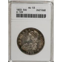 1833 50C AU53 ANACS