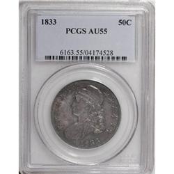 1833 50C AU55 PCGS