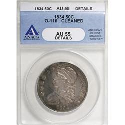1834 50C Small Date, Small Letters AU55 ANACS