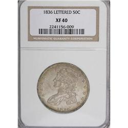 1836 50C Lettered Edge XF40 NGC