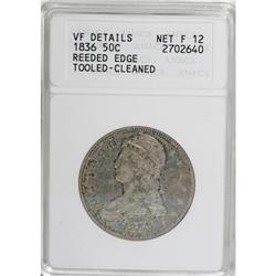 1836 50C Reeded Edge F12 ANACS
