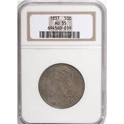 1837 50C AU55 NGC