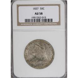 1837 50C AU58 NGC