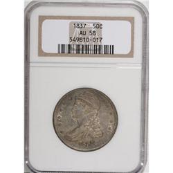 1837 50C AU58 NGC