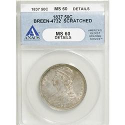 1837 50C MS60 ANACS