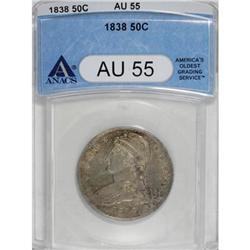 1838 50C AU55 ANACS