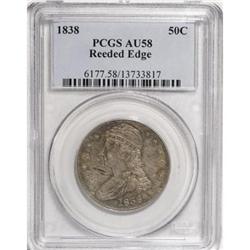 1838 50C AU58 PCGS