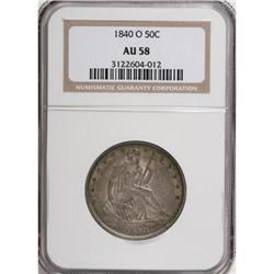 1840-O 50C AU58 NGC
