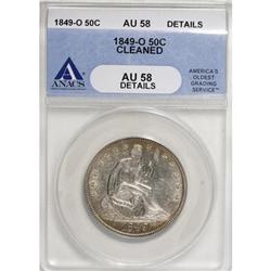 1849-O 50C AU58 ANACS