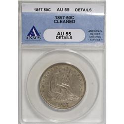 1857 50C AU55 ANACS