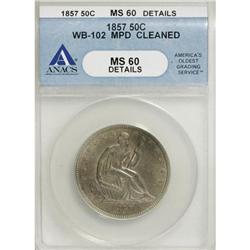 1857 50C MS60 ANACS