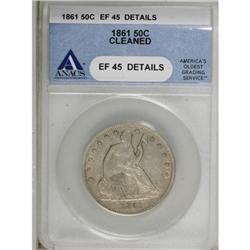 1861 50C XF45 ANACS