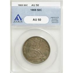 1869 50C AU50 ANACS