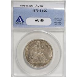 1870-S 50C AU50 ANACS