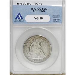 1873-CC 50C Arrows VG10 ANACS