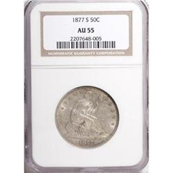1877-S 50C AU55 NGC