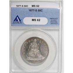 1877-S 50C MS62 ANACS