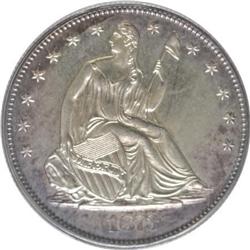 1873 50C No Arrows PR62 ANACS