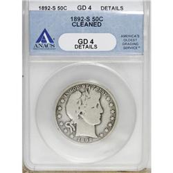 1892-S 50C G4 ANACS