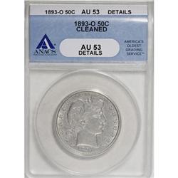 1893-O 50C AU53 ANACS