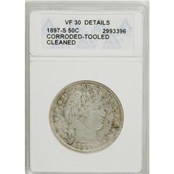 1897-S 50C VF30 ANACS