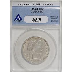 1900-S 50C AU58 ANACS