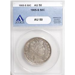 1905-S 50C AU50 ANACS