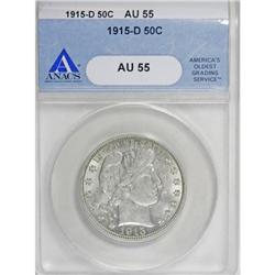 1915-D 50C AU55 ANACS