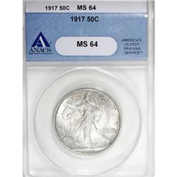 1917 50C MS64 ANACS