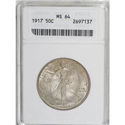 1917 50C MS64 ANACS