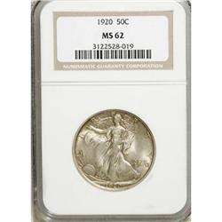 1920 50C MS62 NGC