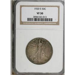 1920-S 50C VF30 NGC