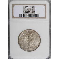 1920-S 50C AU58 NGC