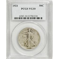 1921 50C VG10 PCGS