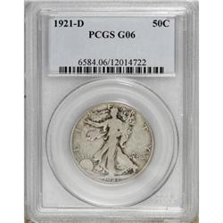 1921-D 50C G6 PCGS