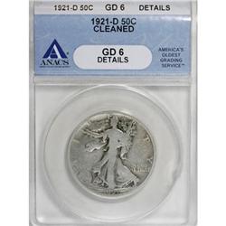1921-D 50C G6 ANACS