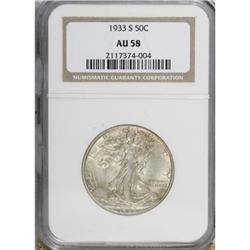 1933-S 50C AU58 NGC