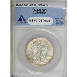 1941-D 50C MS60 ANACS