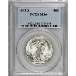 1943-S 50C MS64 PCGS