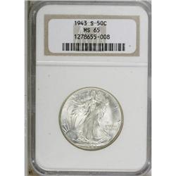 1943-S 50C MS65 NGC